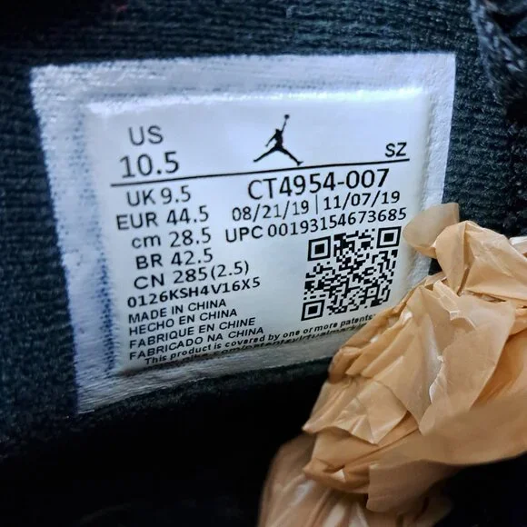 %Size 10.5 Nike Air Jordan 6 Retro DMP CT4954-007 Black/Gold Men AJ20